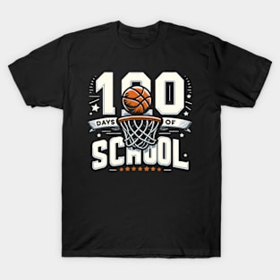 100th day of school Basketball 100th Day Balls Boys kids T-Shirt